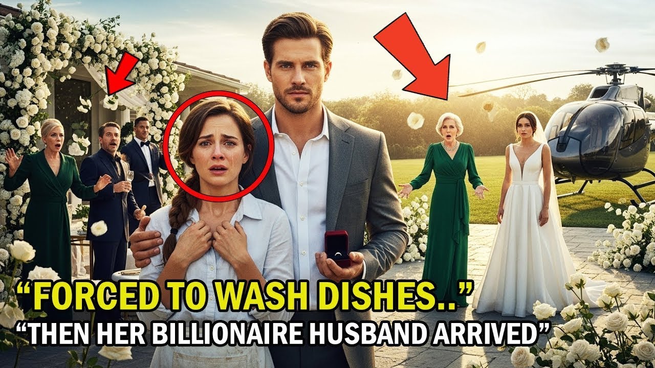 They Forced a Simple Woman to Wash Dishes at Her step Sister’s Wedding—Then Her Billionaire Husband