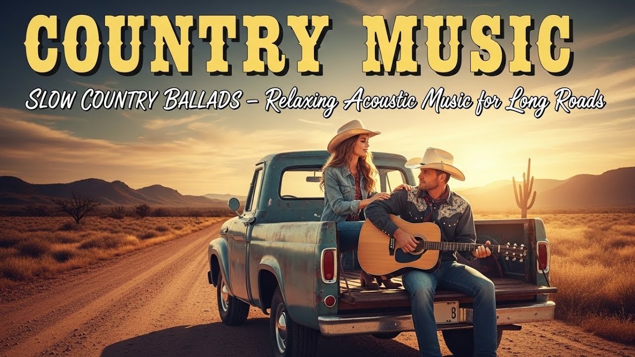 🎶 SLOW COUNTRY BALLADS – Relaxing Acoustic Music for Long Roads 🚗🎸