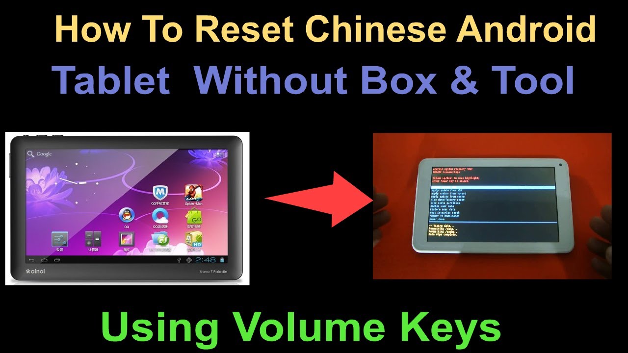 How To Hard Reset Chinese Android Tablet  Without Box & Tool