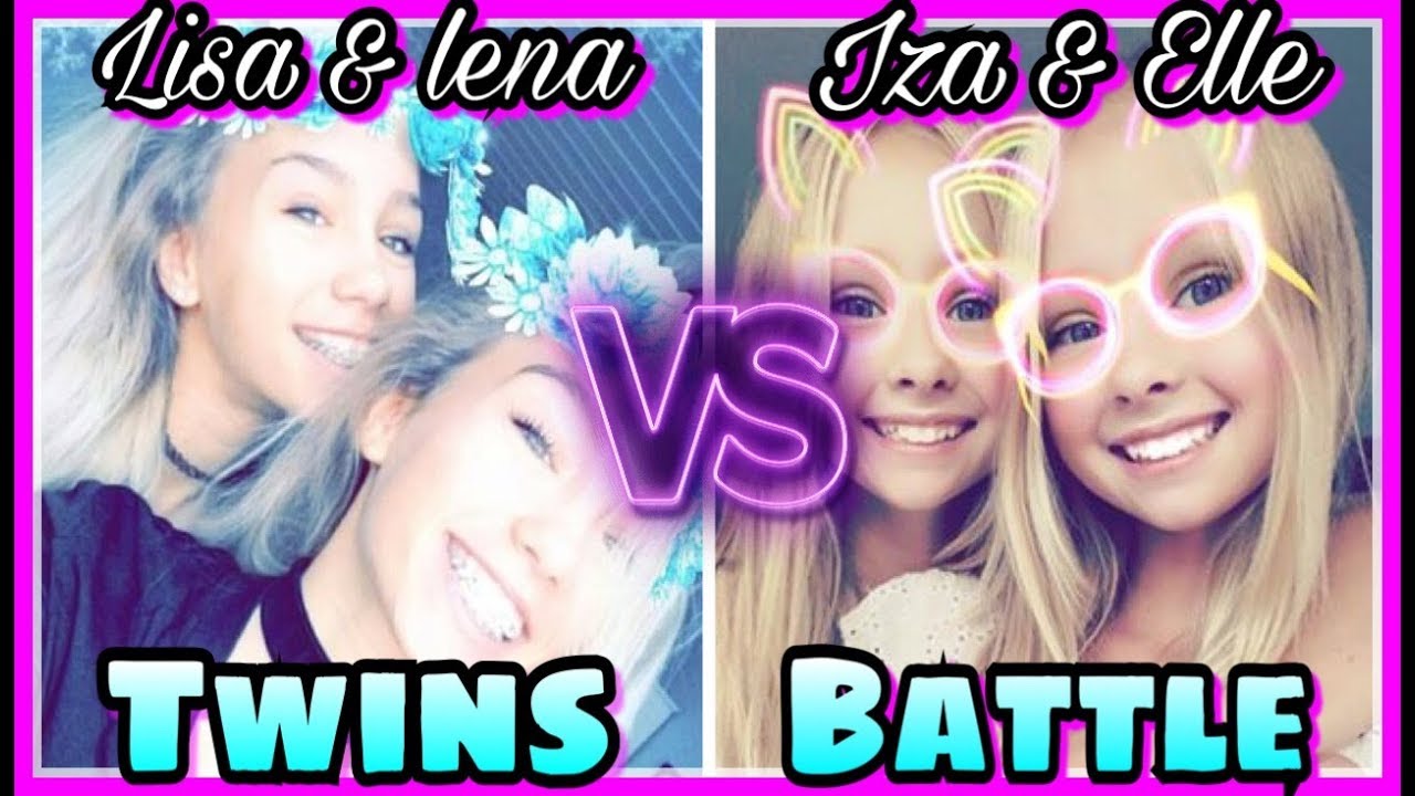 Lisa And Lena VS Iza and Elle Musical.ly Battle | Top Twins On Musically 2017