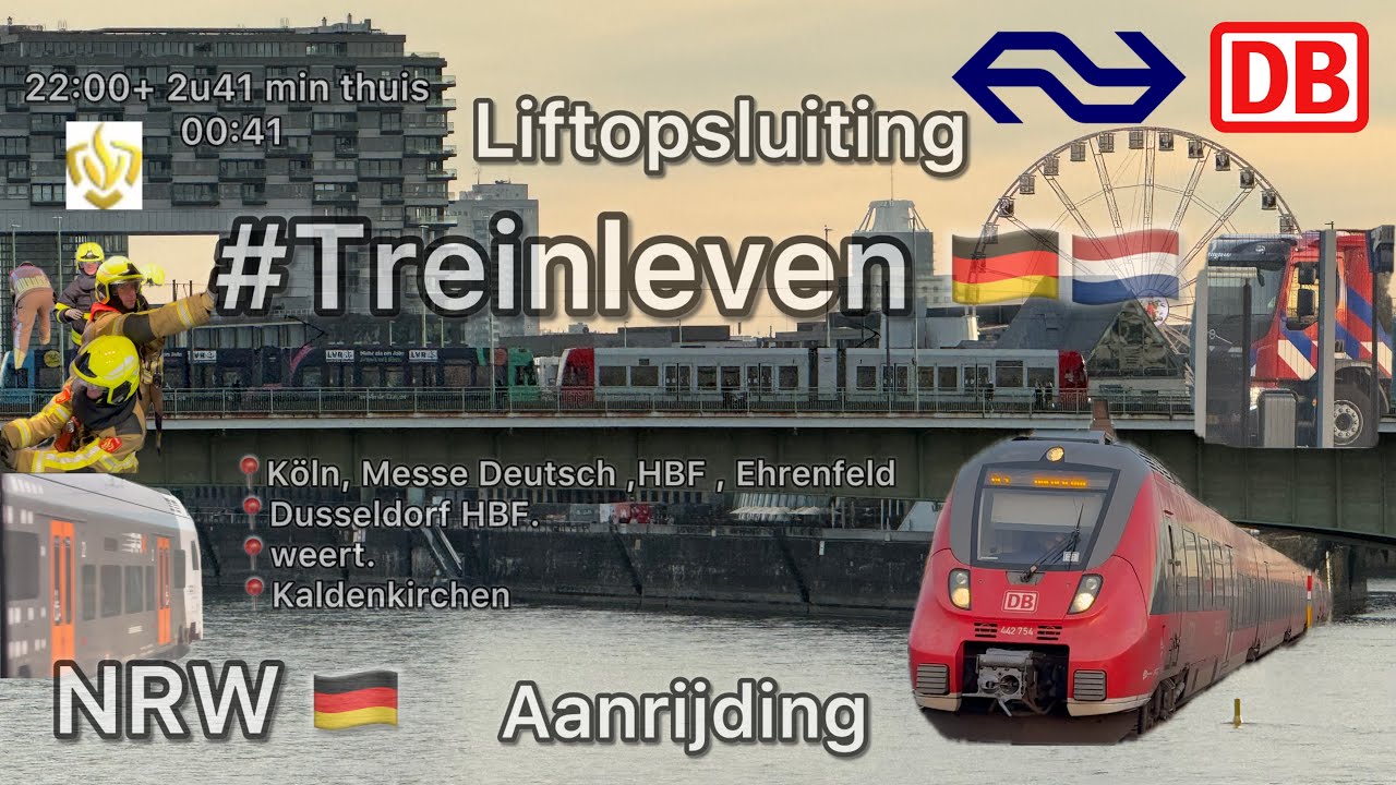 #treinleven NRW🇩🇪 !LIFTOPSLUITING! Middernacht thuis en Vertraging in NL en DE 