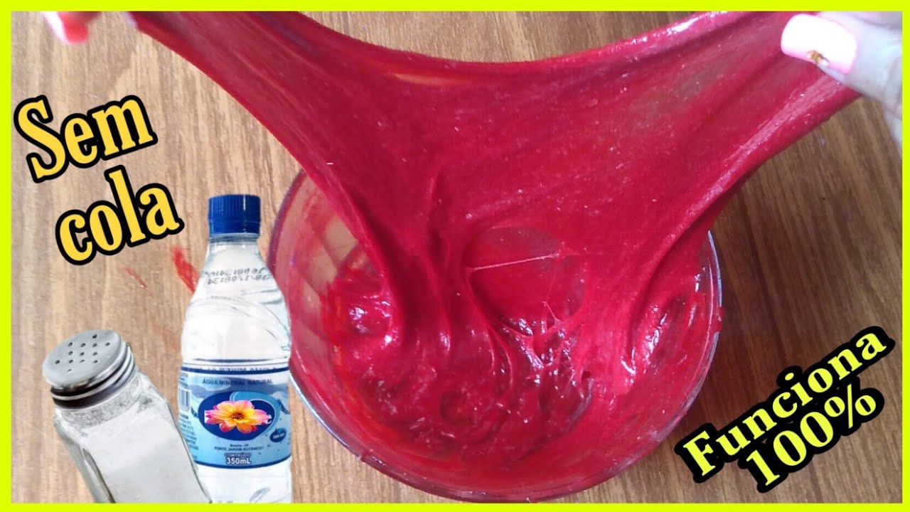 COMO FAZER SLIME COM ÁGUA E SAL/SEM COLA/SEM ATIVADOR/SEM TÊNIS PÉ SEM AMIDO SEM GOMA