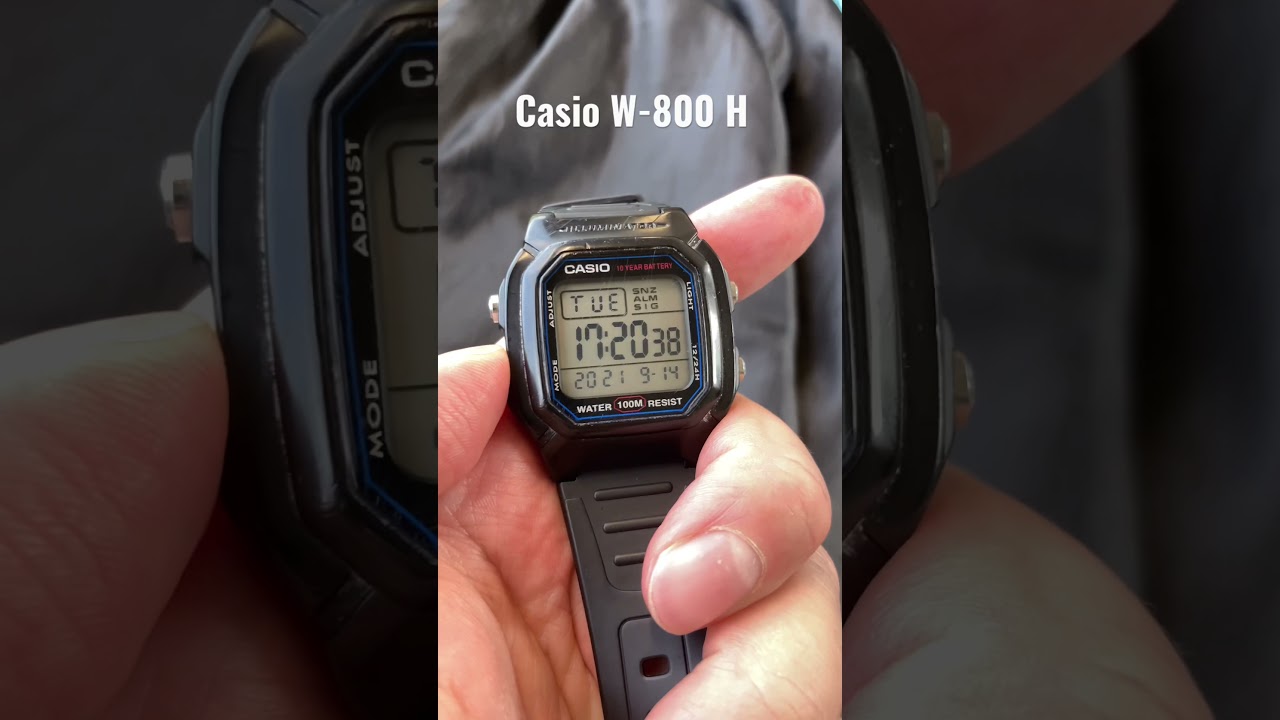 Casio W 800 time and date setting
