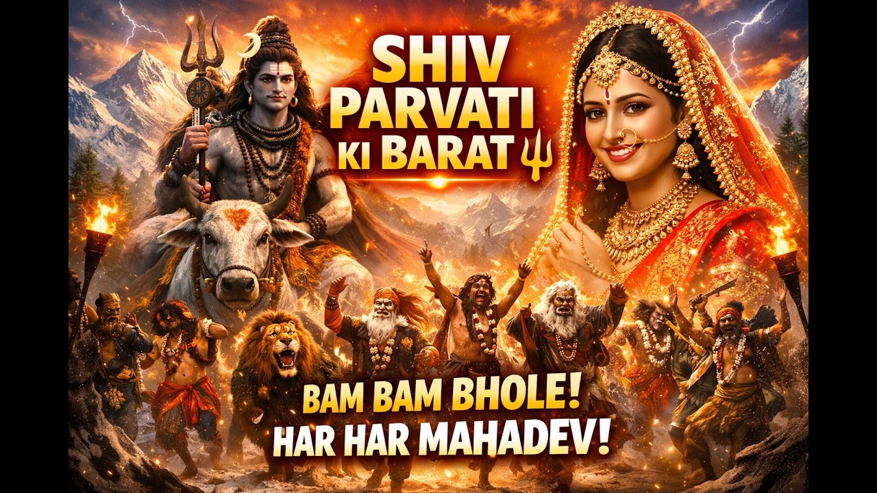 Shiv Parvati Ki Barat | Bam Bam Bhole Song 2026 | Har Har Mahadev DJ Bhakti Song