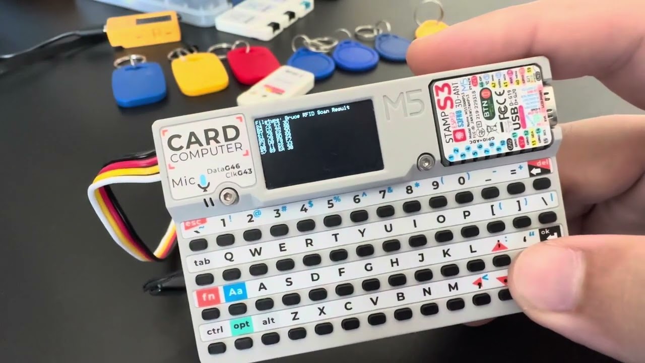 Scanning RFID tags and writing custom UID with Cardputer and #BruceFirmware