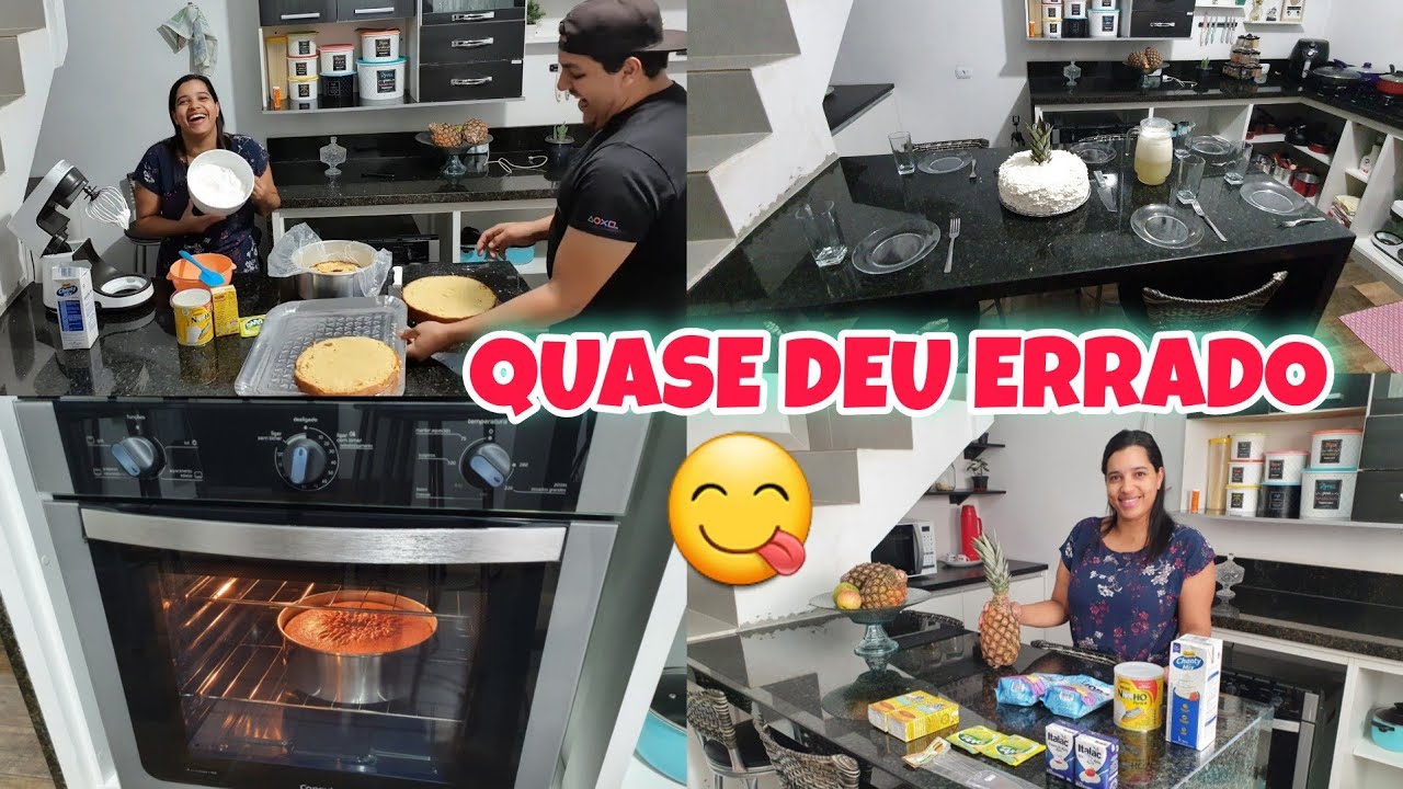 USEI O FORNO PELA PRIMEIRA VEZ + BOLO DE ABACAXI COM NINHO(MAIKO ESTRAGOU MEU BOLO)USEI A BANCADA