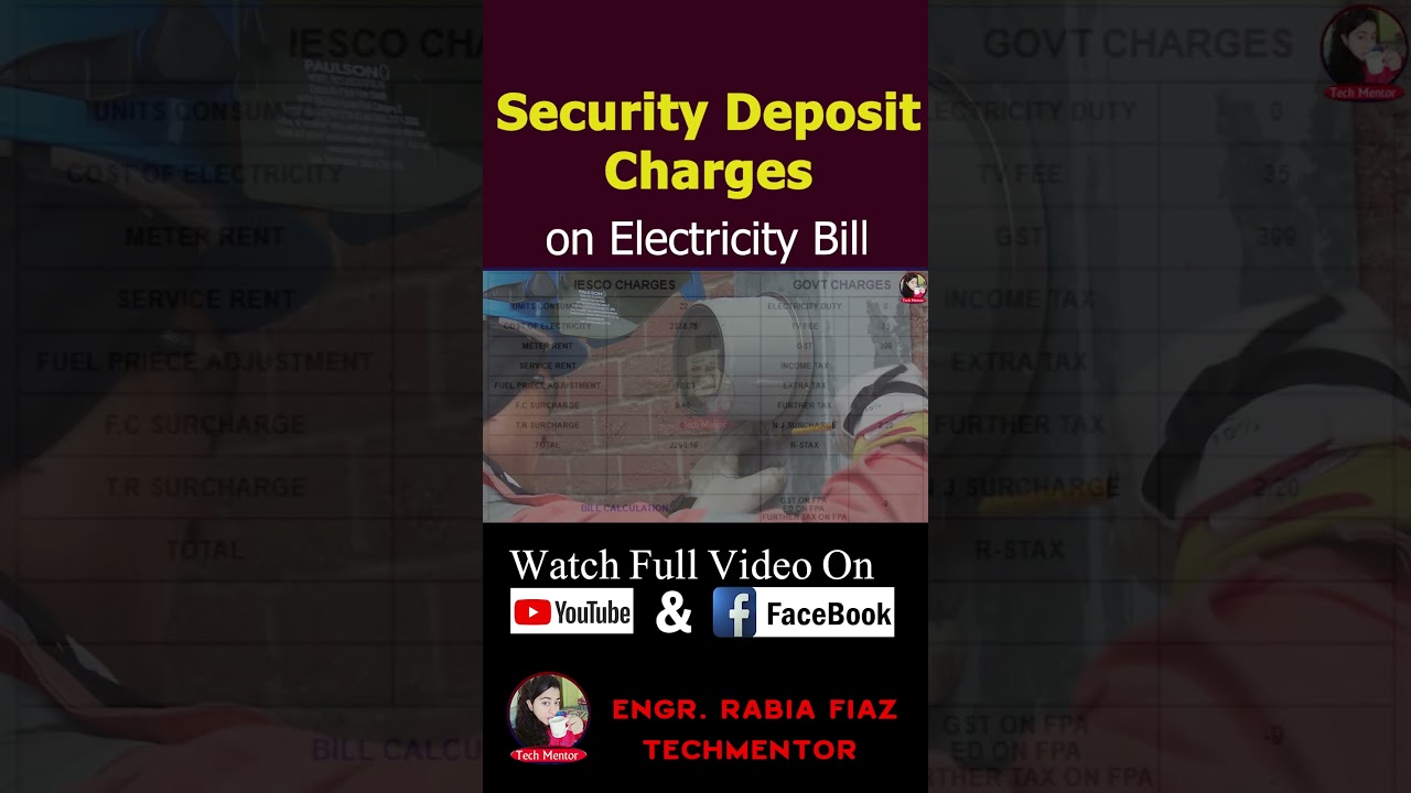 Security Deposit charges on Electricity Bill #securitydeposit #tax #bill  #2024 #electricitybill