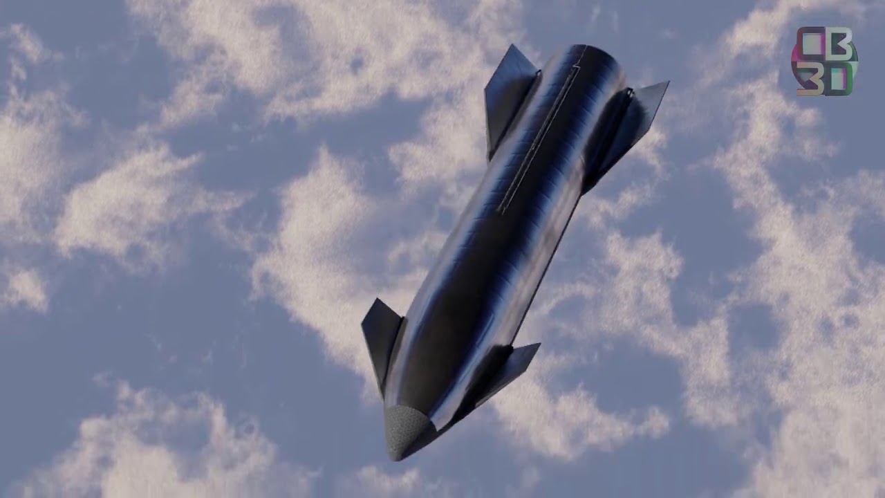 SpaceX Starship Lunar Return Animation
