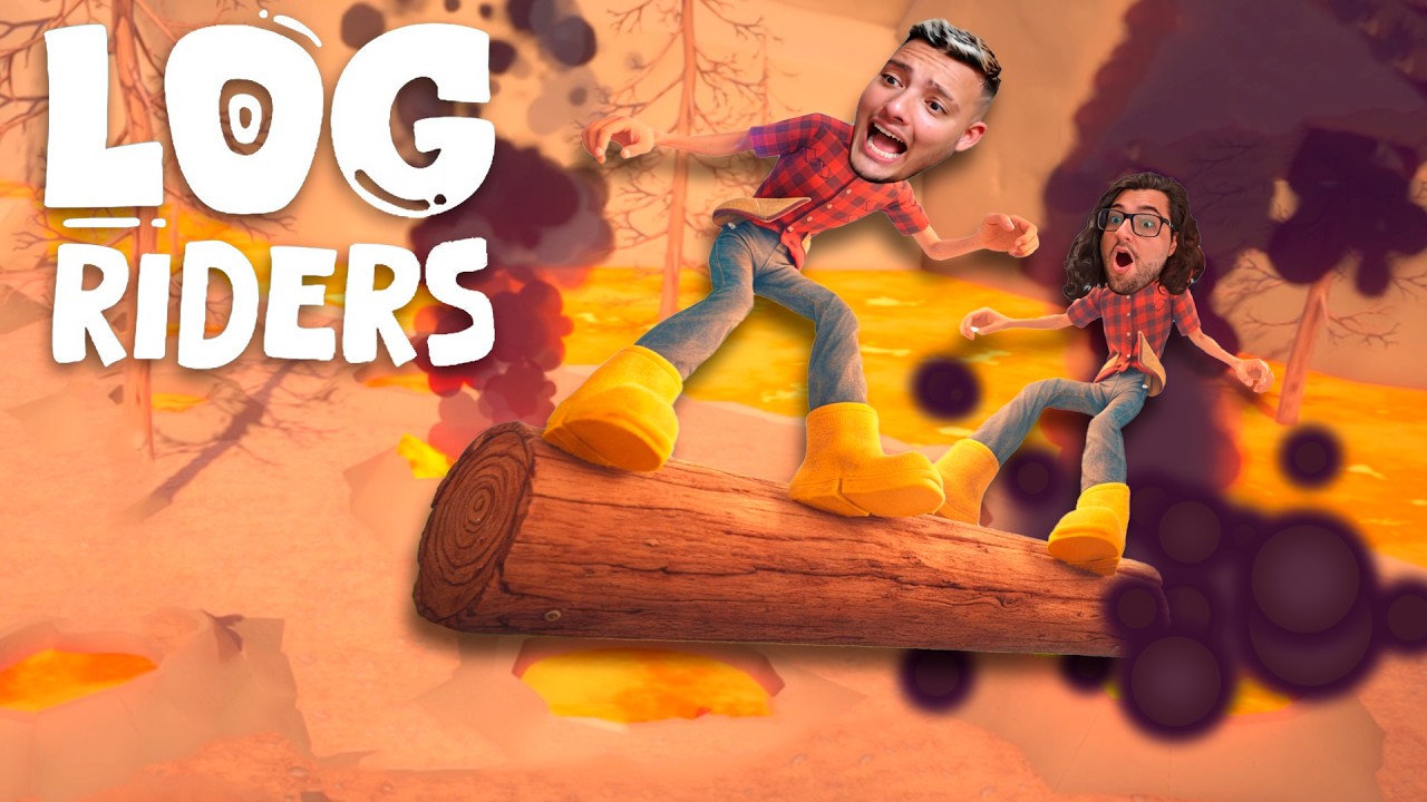 TESTE DE EQUILÍBRIO NO VULCÃO - Log Riders
