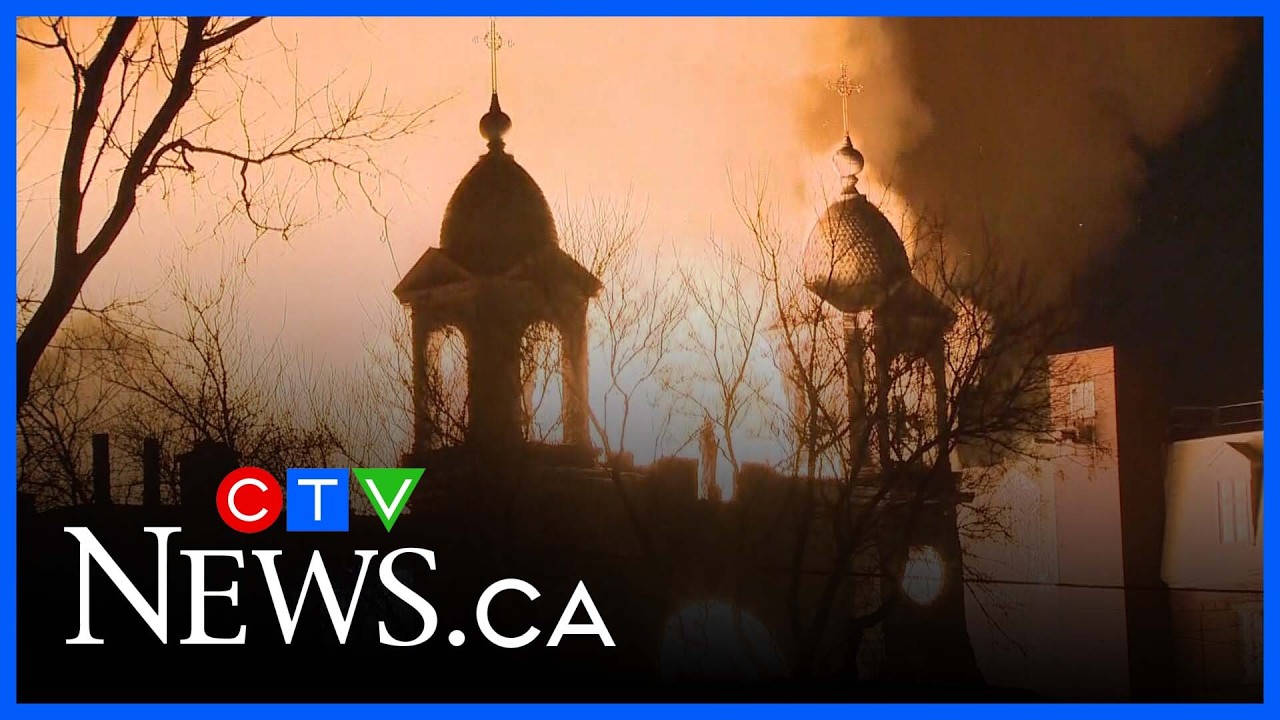 Major fire rips through Montreal church