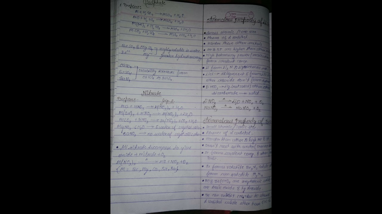 Chapter -10 The S-Block Elements (Class -11 th chemistry )
