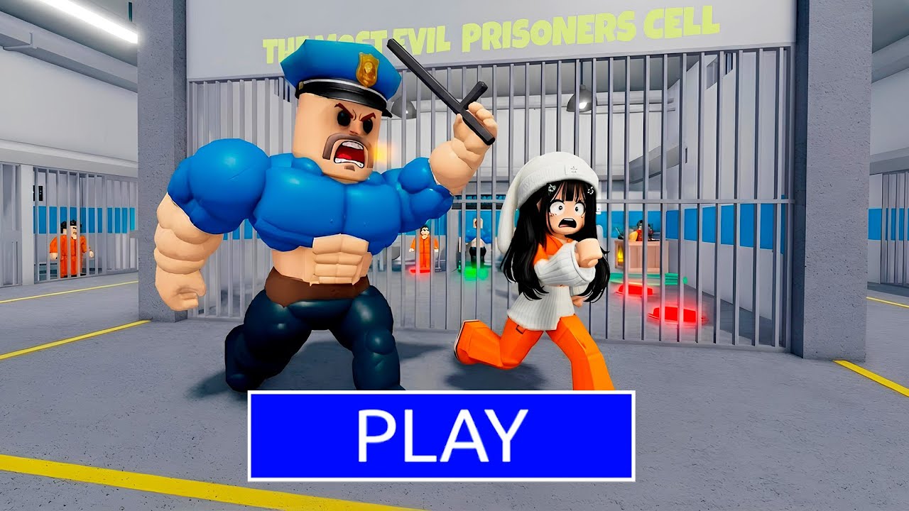 ANGRY MUSCLE BARRY in BARRY'S PRISON RUN! #roblox