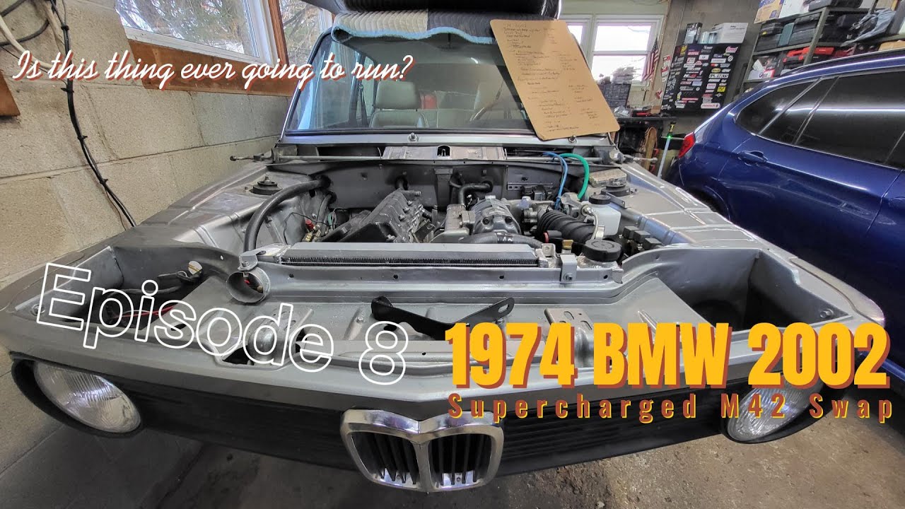 Lots of progress on the BMW 2002. Episode 8. Supercharged M42 Swap
