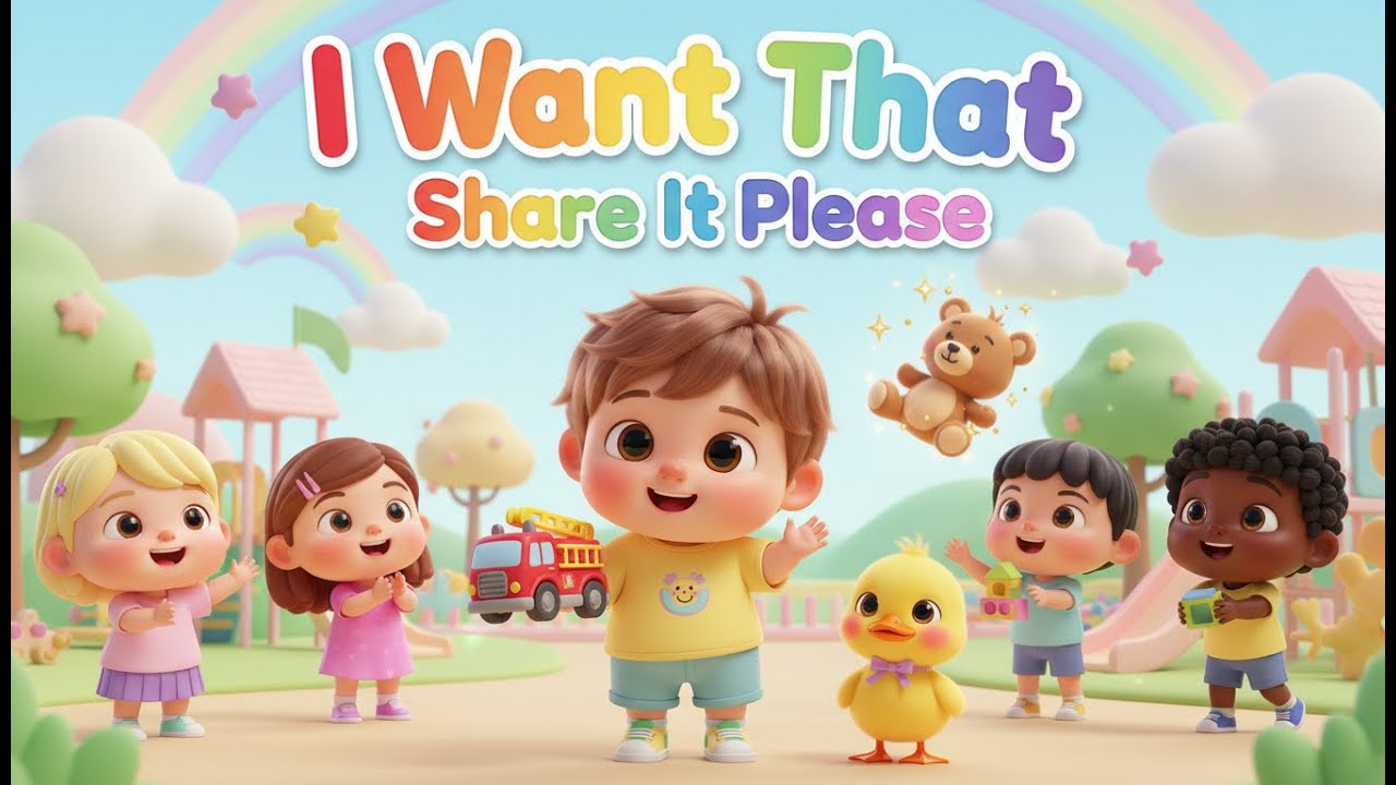 I Want That | Share It Please – Nursery Rhyme, Toddler Sharing, Fun Play, and Social Learning