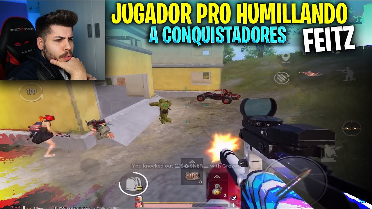 ¡VIENDO como este JUGADOR PRO MATA SOLO VS SQUAD A CONQUISTADORES en PUBG MOBILE! FEITZ