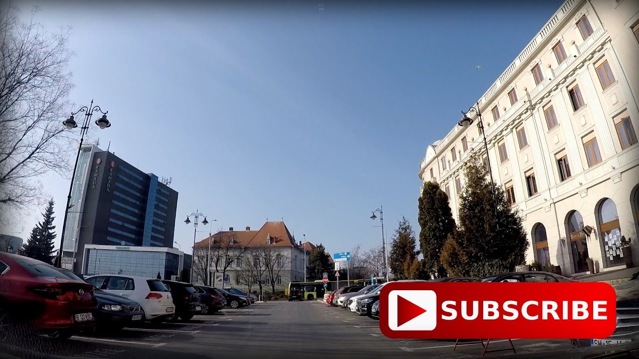 Sibiu / Romania / City Drive / Feb. 2021 / Driving in Romania / Drive Through