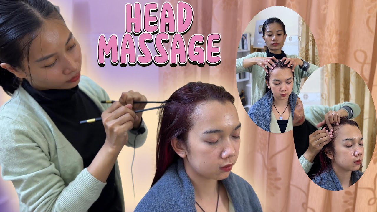 Relaxing Head Massage with Shampoo sound ! Relaxing ASMR