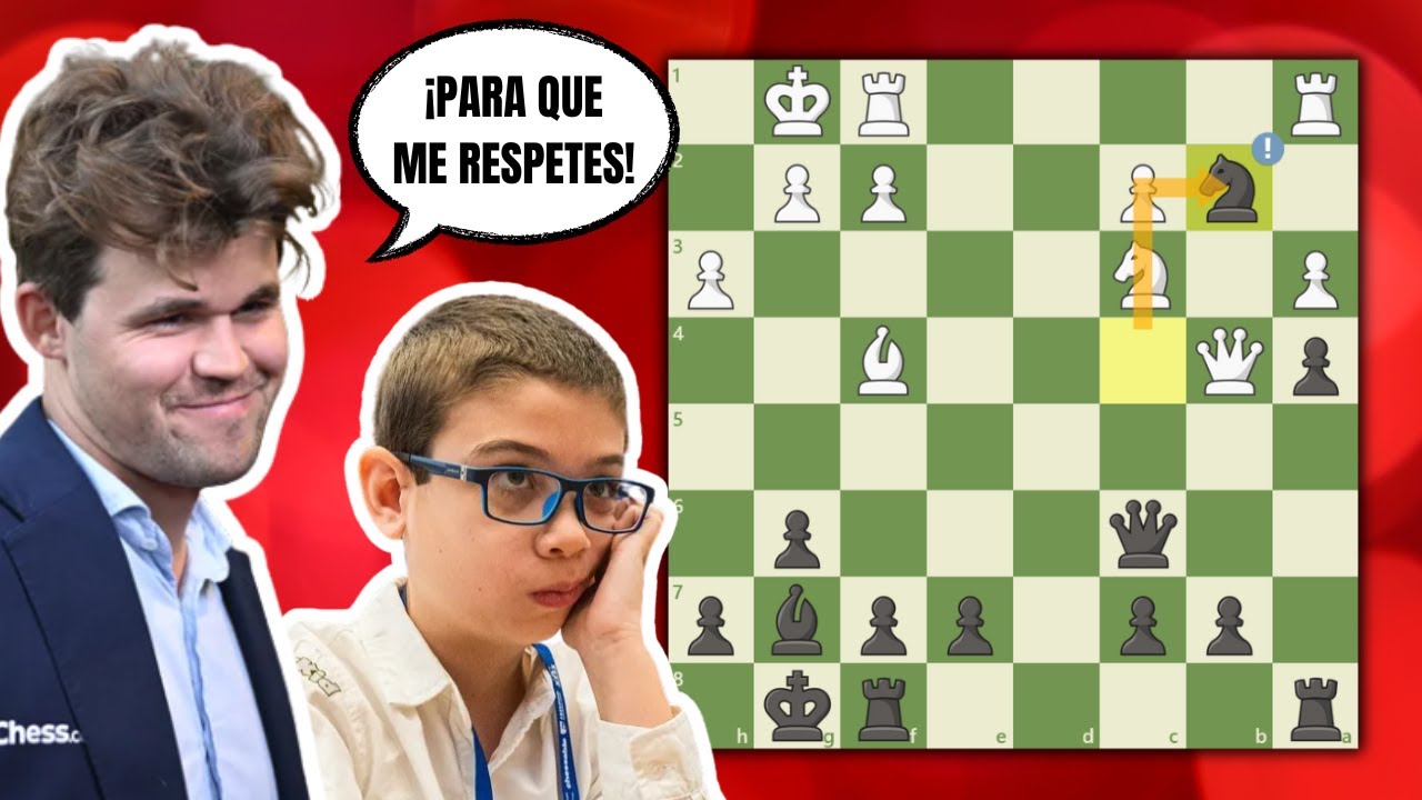 ¡Magnus Carlsen APLASTA a Faustino Oro en SOLO 25 SEGUNDOS! 🤛