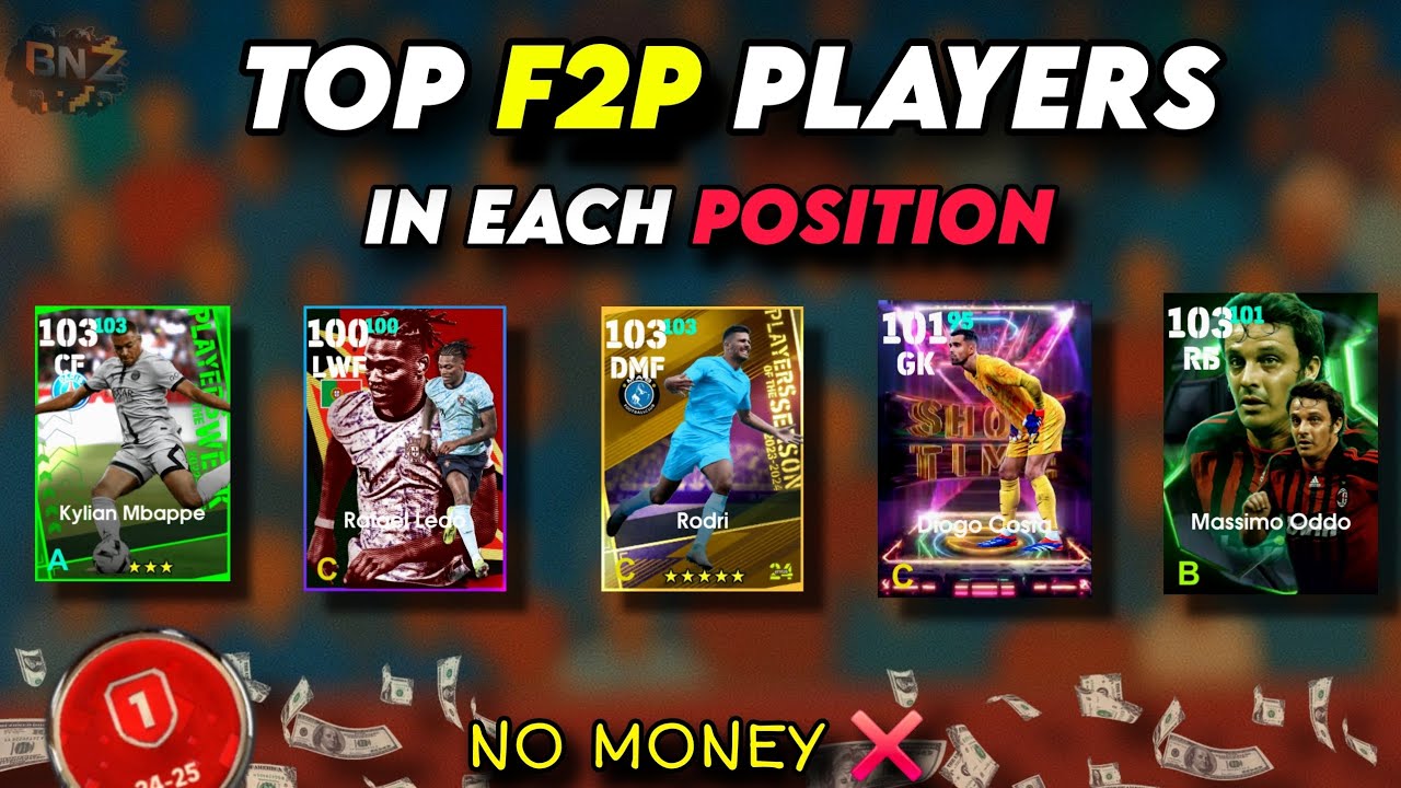 Best F2P Players for Every Position 🤯– Top Free Cards | Efootball 2025