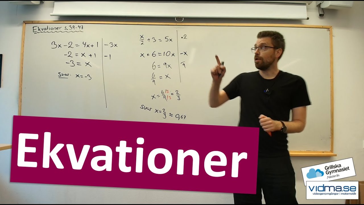 Matematik 1. LÖSA EKVATIONER