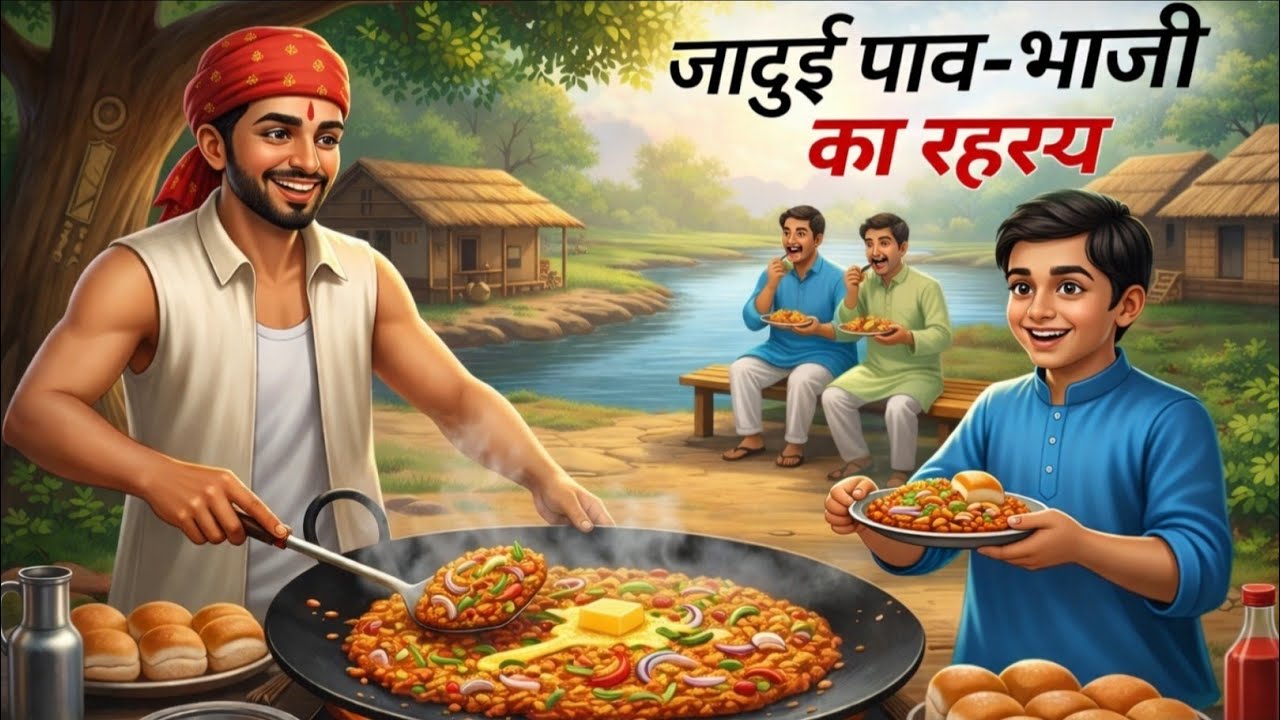 जादुई पाव-भाजी का रहस्य |The Magical Pav Bhaji Seller | Hindi Stories | Moral Stories |