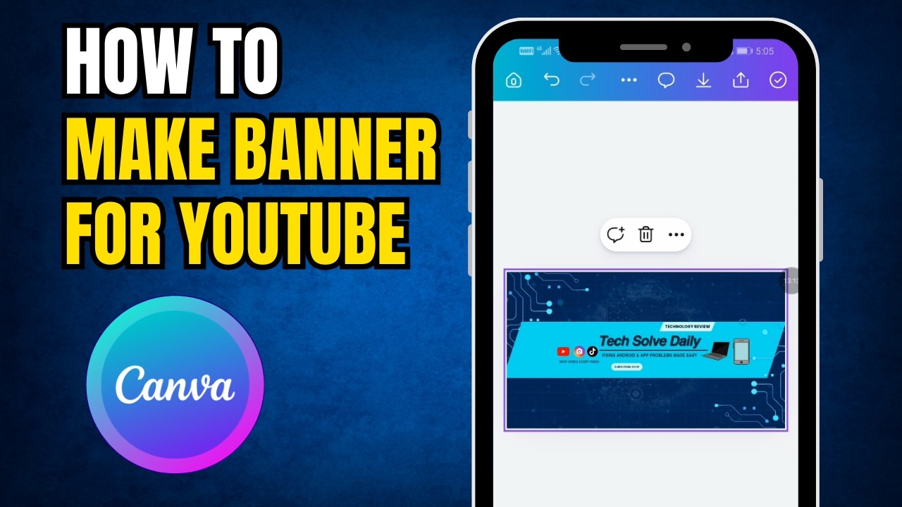Как создать баннер для YouTube-канала в мобильном приложении Canva (пошаговая инструкция)
