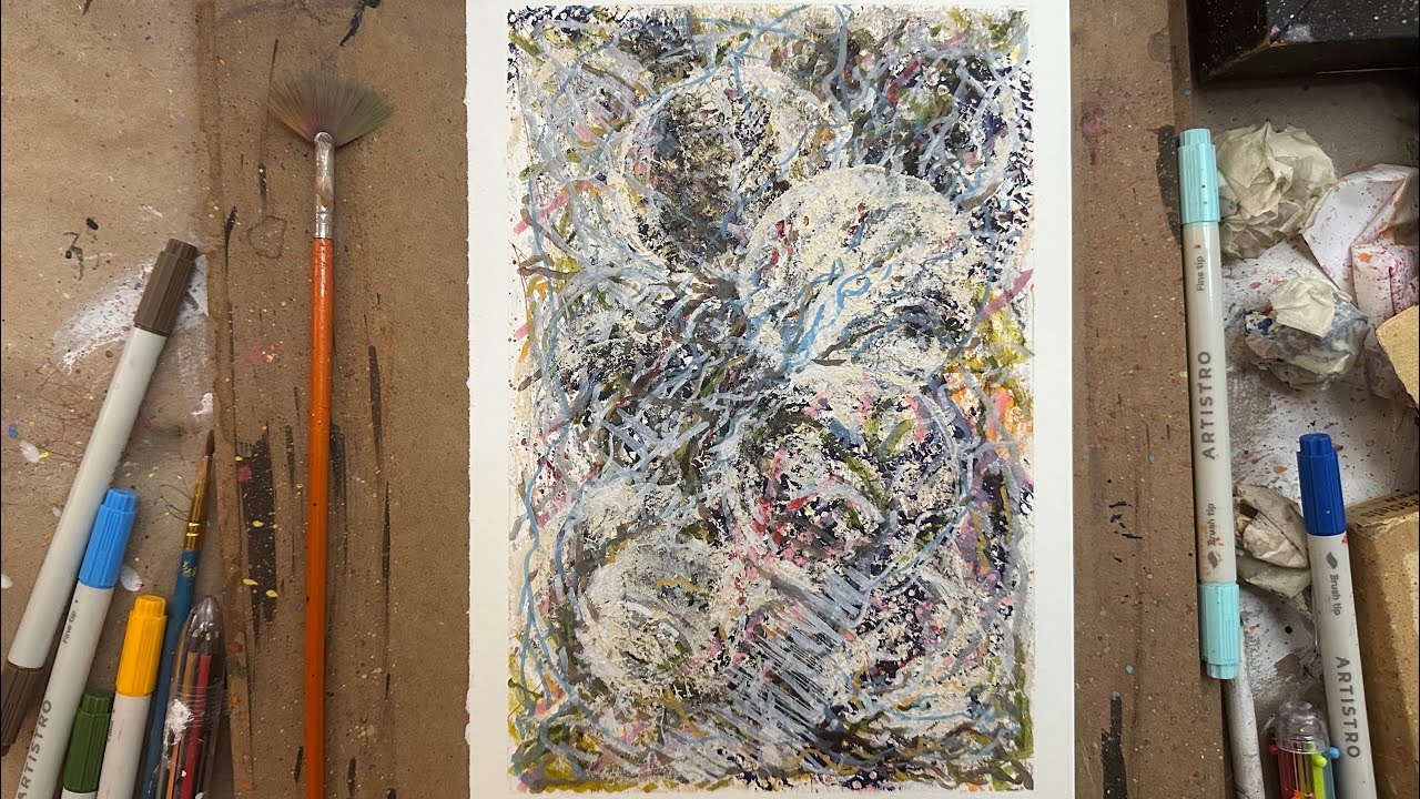 Open Studio Livestream 46 Abstract Mixed Media       One Thing Leads to Another
