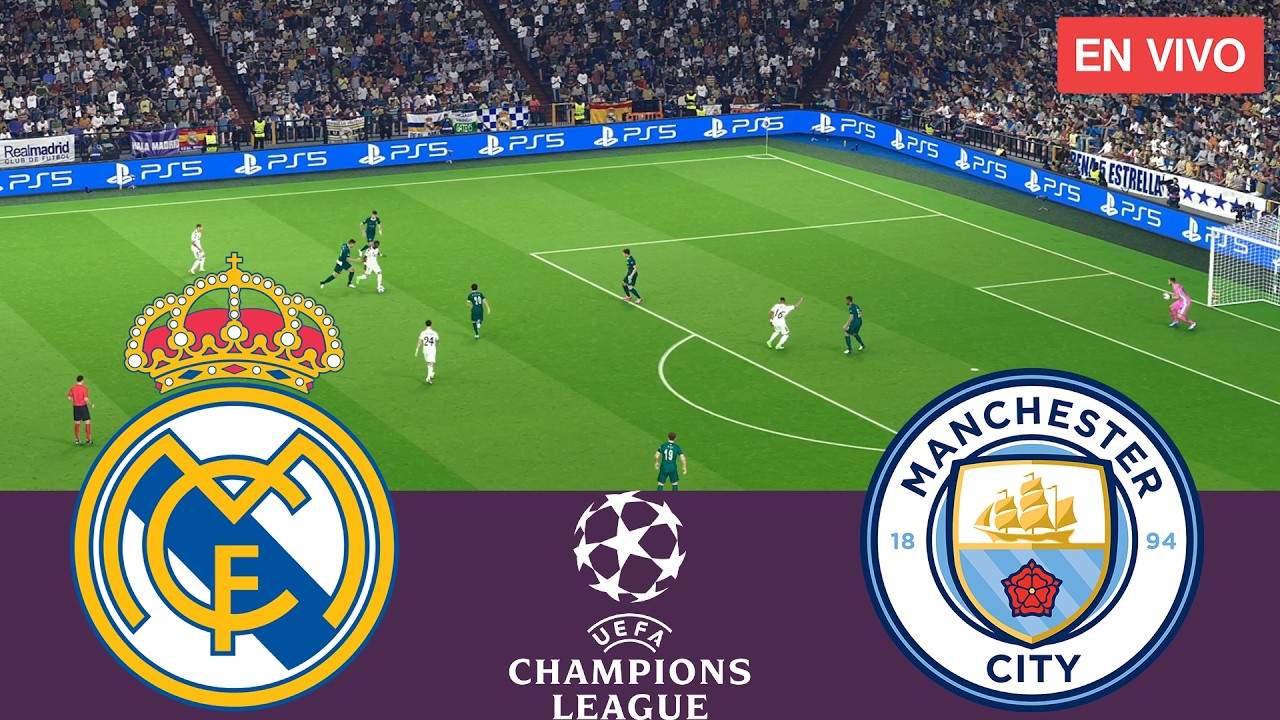 🔴Real Madrid vs Manchester City EN VIVO⚽ UEFA Champions League 25/26 Partido completo - Videojuegos