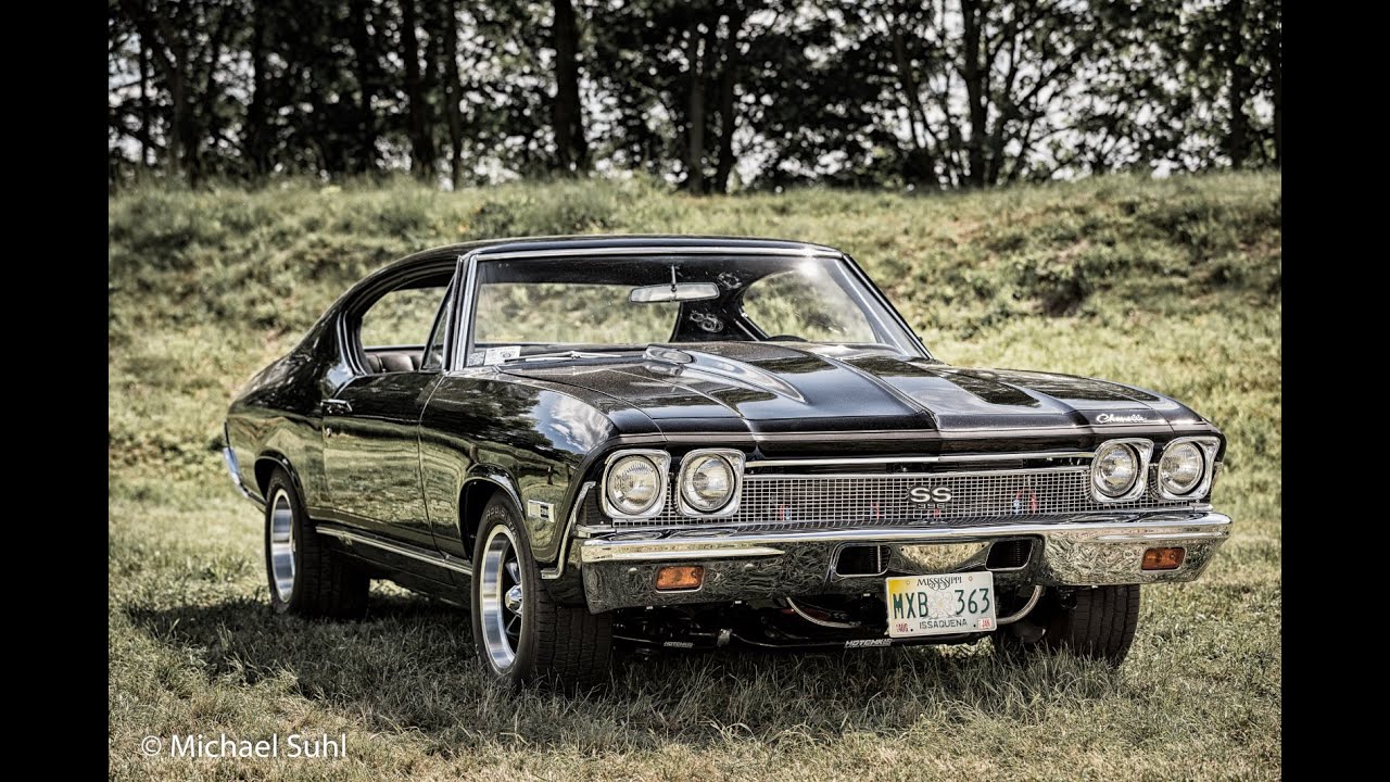 1968-Chevy-Chevelle-Musclecar-V8-396-Big-Block-krasser-Sound-Burnout
