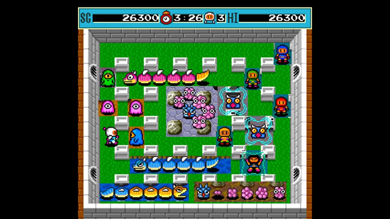 Bomberman (1990) - Todos os Chefes