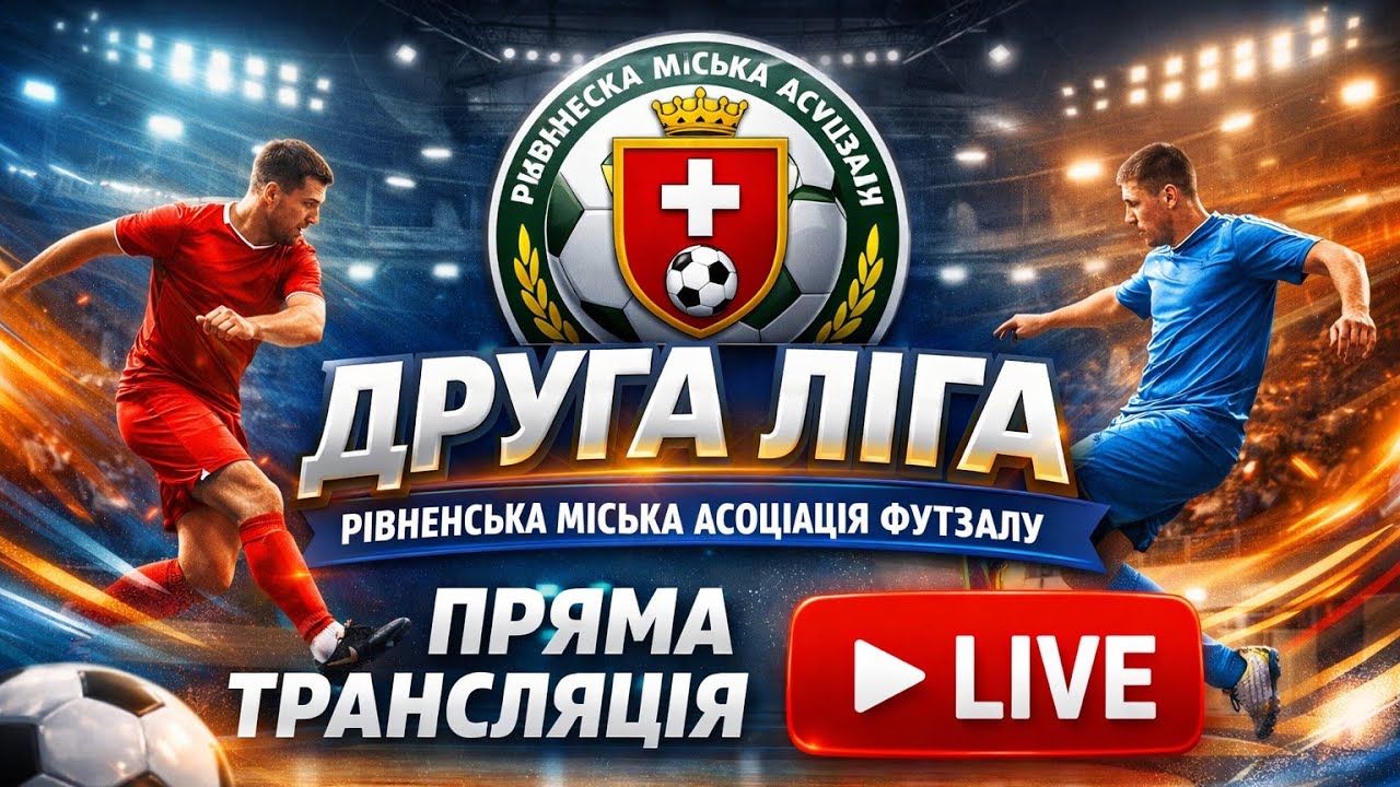 У каналі РІВНЕНСЬКА МІСЬКА АСОЦІАЦІЯ ФУТЗАЛУ відбувається прямий ефір.