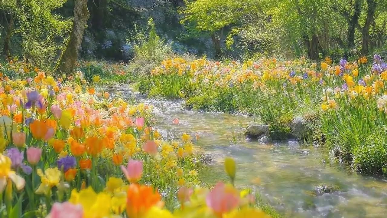 Relaxing Music in a Colorful Garden | A Gentle Escape into Nature