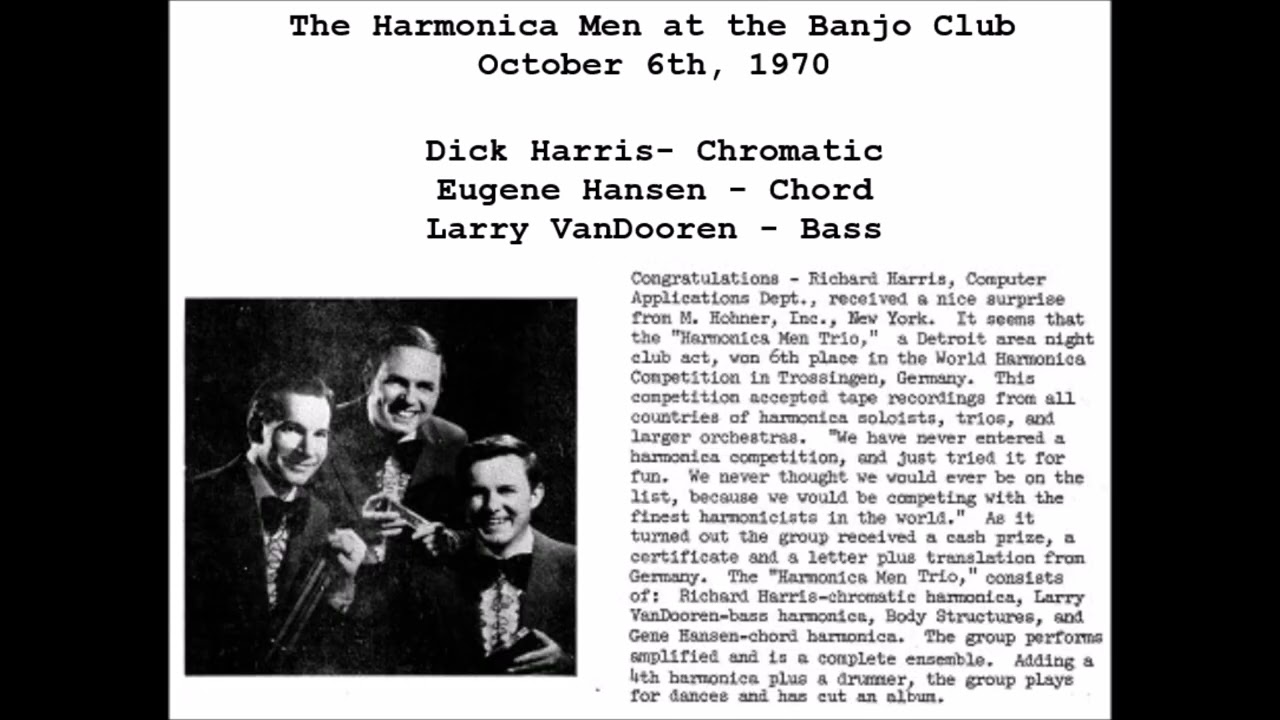 The Harmonica Men - Live at the Banjo Club 1970 (Sponsered by FoMoCo)