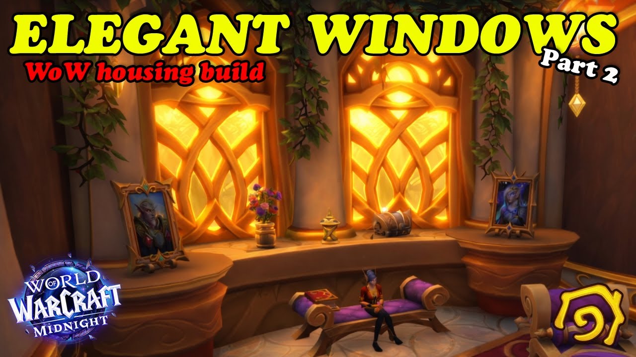 Elegant Blood Elf Window Design Part 2 | WoW Housing Tutorial