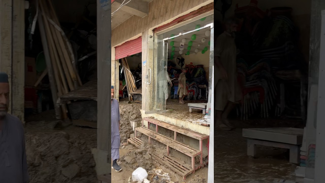 Swat flood 2025 Destroyed markets #swatflood2025 #floodinkpk #pakistanflood #nature
