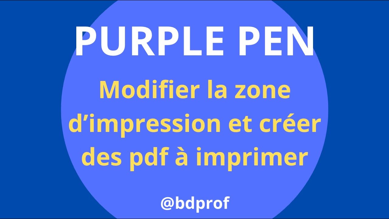 Purple Pen - Modifier la zone d'impression des circuits et cr&eacute;er des pdf pour imprimer