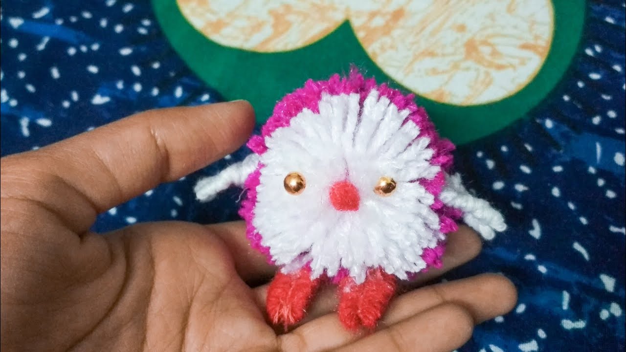 Easy pom pom penguin making idea | How to make woolen penguin with finger |Woolen Craft ideas