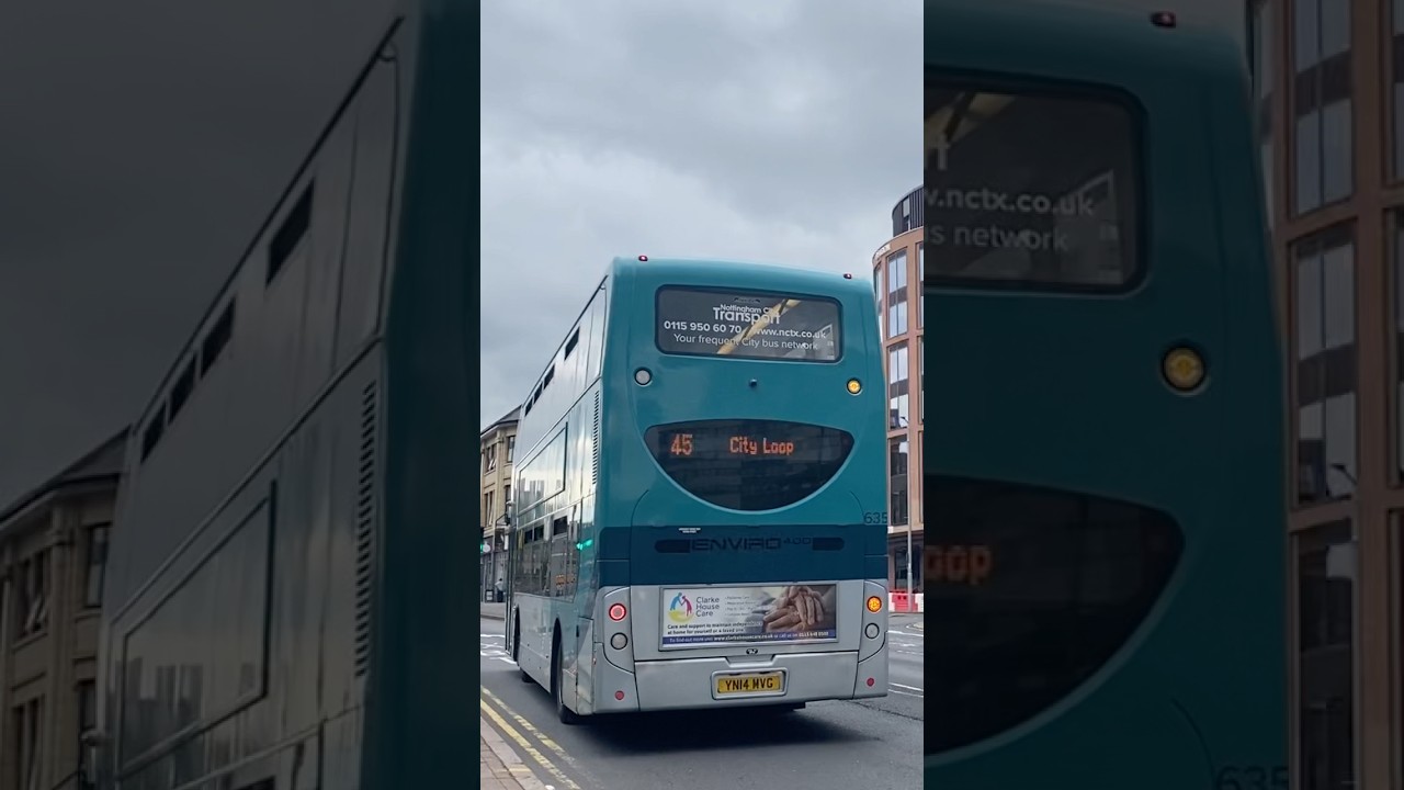 NCT: 635 YN14MVG on Red Line 45 departing (UK Bus Shorts #58) 