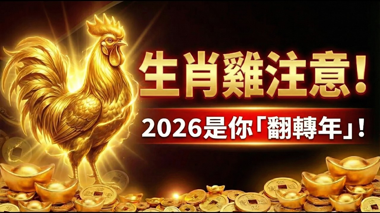時來運轉！生肖雞，2026年是「破局年」，你將迎來人生最強翻盤，好運突降讓你想不到！#2026屬雞運勢 #生肖雞2026運勢 #屬雞 #2026馬年 #生肖雞 #財運 #事業運 #風水 #轉運 #開運