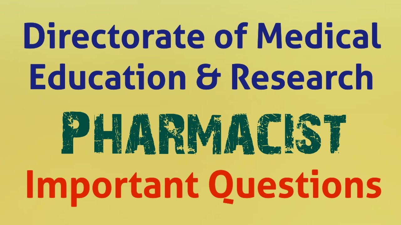 Pharmacist | DMER | ZP Most Commonly Asked Questions Pharmacy Officer@PharmaMedicinalChemistry2021