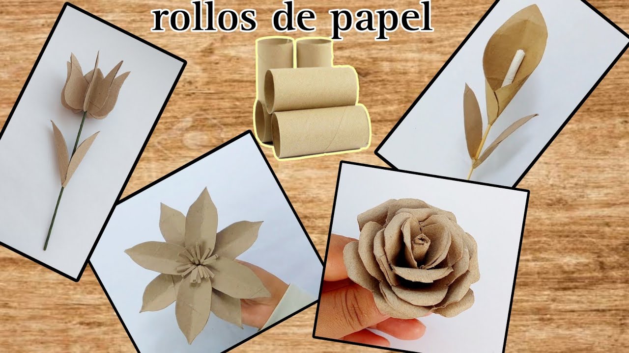 4 IDEAS FABULOSAS FLORES CON ROLLOS DE PAPEL HIGIÉNICO/ ideas bonitas de reciclaje/bricolaje. ❤️