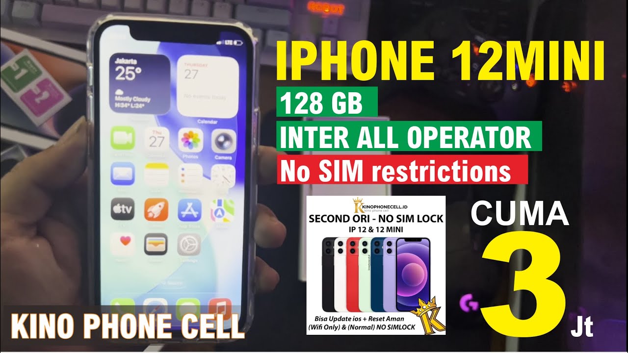 UNBOXING & RIVIEW IPHONE 12MINI 128GB EX INTER SHOPEE ( KINO PHONE CELL )