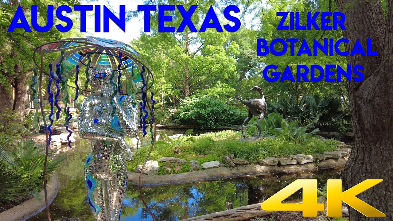 Zilker Botanical Gardens Austin Texas 4k Walking Video