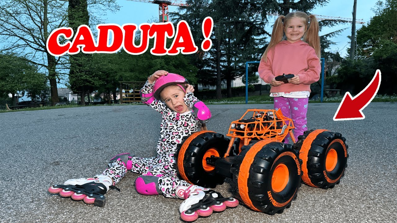 ERIKA  È CADUTA CON I PATTINI AL PARCO E SI È FATTA MALE AL GINOCCHIO!🤕