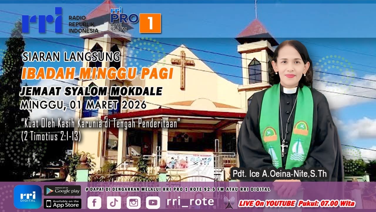 🔴 LIVE : Ibadah Minggu Jemaat GMIT Syalom Mokdale | Minggu 01 Maret 2026