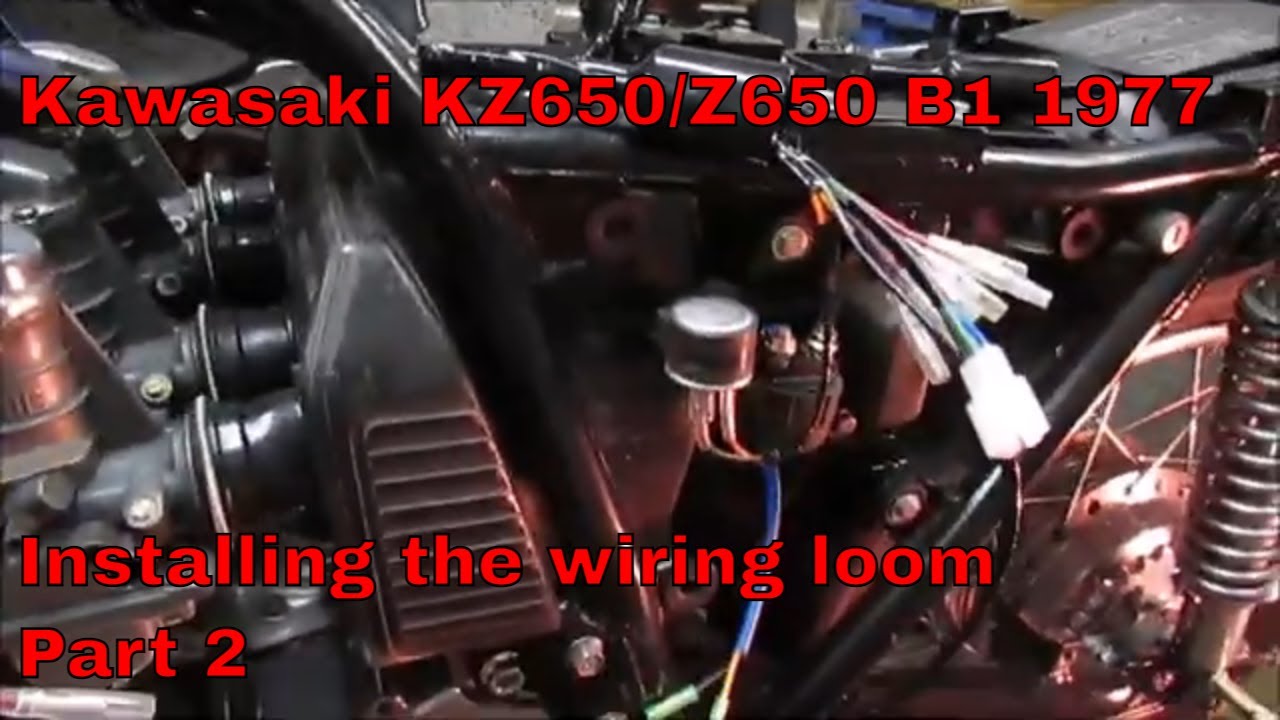 Kawasaki KZ650/Z650 B1 1977 - Installing the wiring loom  - Part 2