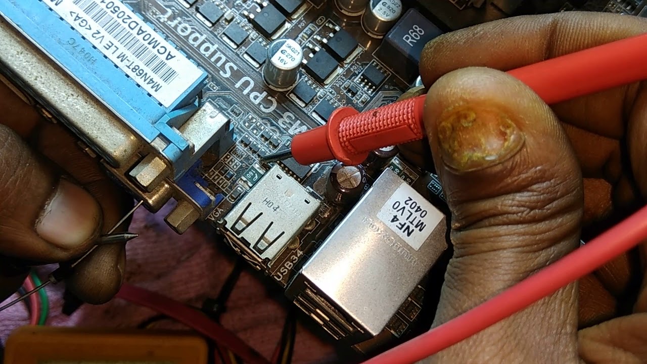 understand desktop motherboard vga port connection #trace for no display but when your kyb shows it