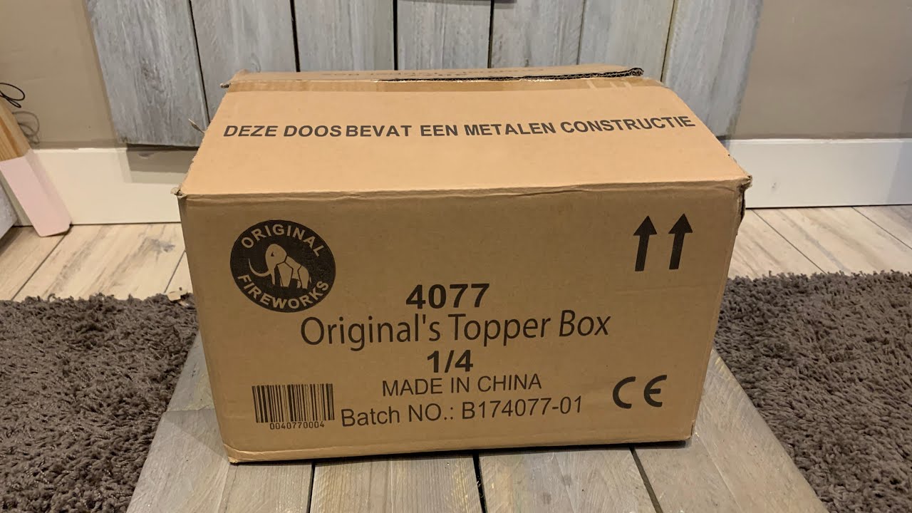 Original's Topper Box : 4077 : 100 Shots : 30mm : 2 kg : Straatfilm : Zena Vuurwerk