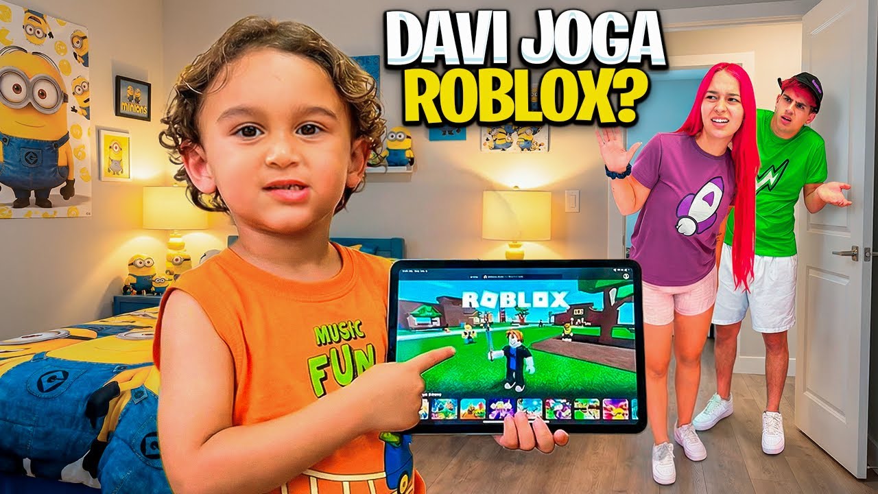FLAGRAMOS O DAVI JOGANDO ROBLOX *é verdade?