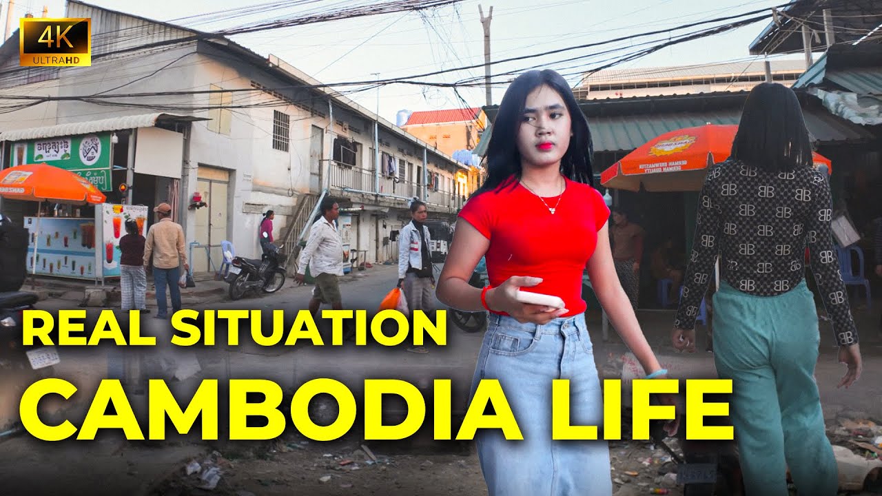 4K Walking Tour of Life | Real Life With bad Situation? In Cambodia's #tourist